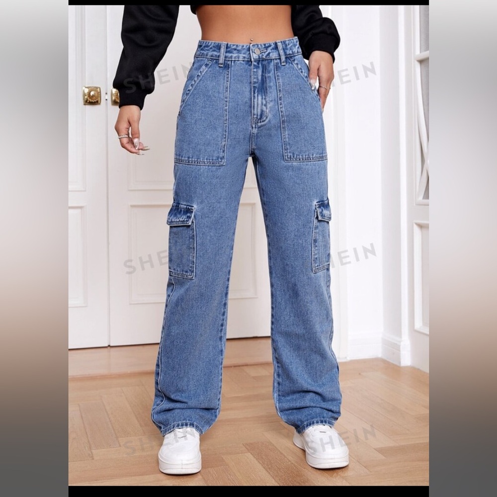 SHEIN High Waist Y2K Cargo Pants
